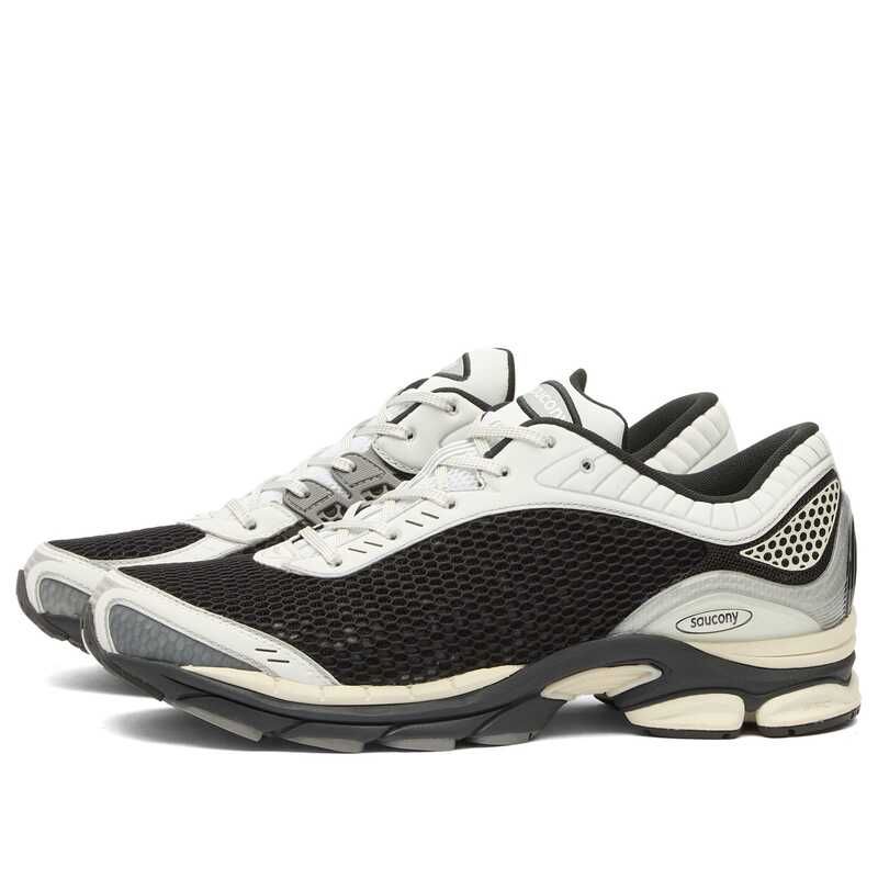 サッカニー メンズ シューズ スニーカー Saucony Progrid Paramount Sneaker Black White ホワイト