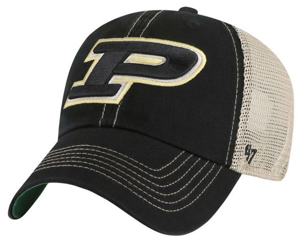 フォーティーセブン メンズ アクセサリー 帽子 47 Mens Purdue Boilermakers Black Trawler Clean Up Adjustable Hat NoColor ブラック