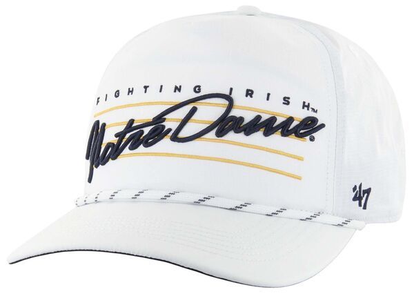 フォーティーセブン メンズ アクセサリー 帽子 ダウン 47 47 Notre Dame Fighting Irish White Downburst Hitch Adjustable Hat NoColor ホワイト