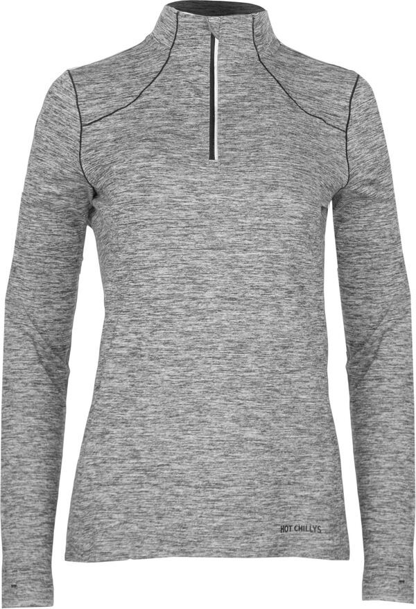 ホットチリーズ レディース トップス シャツ Hot Chillys Womens ClimaTek ZipT Grey Heather グレー