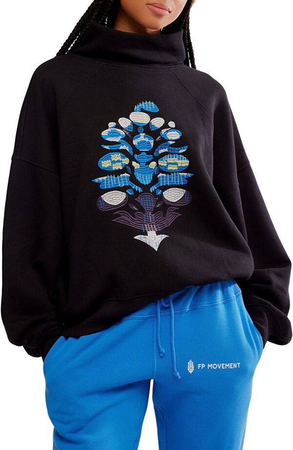 フリーピープル レディース アウター パーカー・スウェット モックネック ロゴ FP Movement Womens On Your Mark Logo Mock Neck Pullover Black Combo ブラック 19,936円