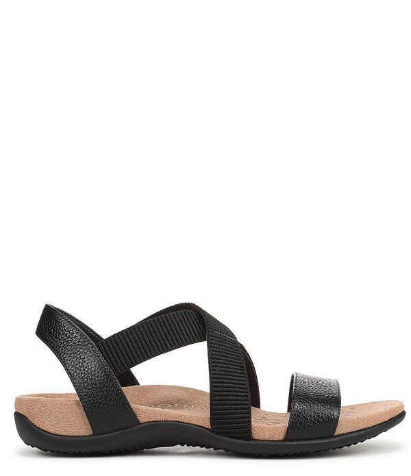 バイオニック レディース シューズ パンプス サンダル レザー Vionic Raina Leather Strappy Sandals Black ブラック