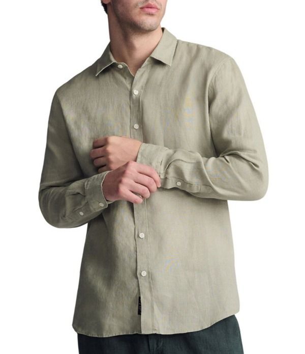 マビ メンズ トップス シャツ リネン Mavi Long Sleeve Linen Shirt Seagrass