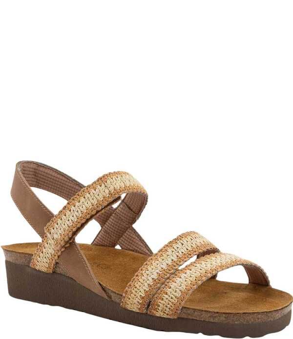 ナオト レディース シューズ サンダル Naot Kayla Woven Raffia Banded Wedge Sandals Latte Brown ブラウン 32,370円