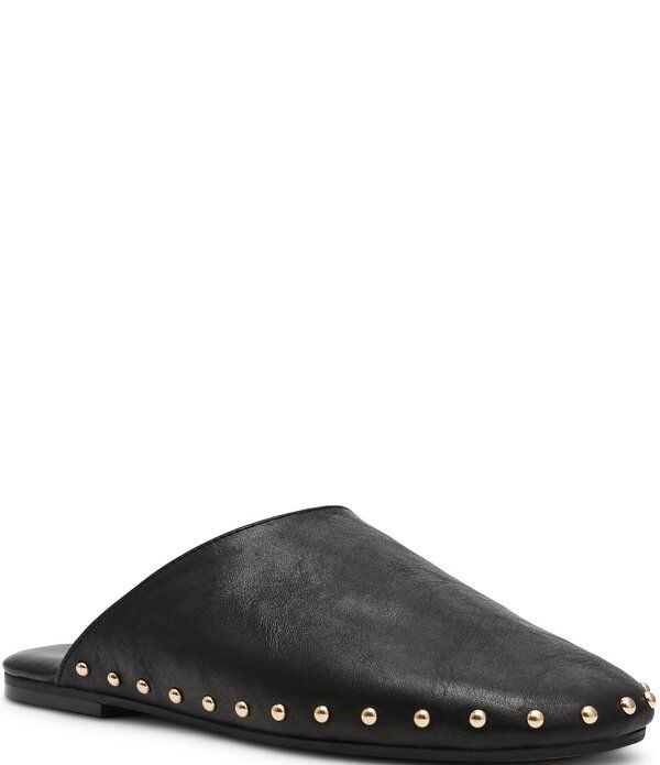 スティーブ マデン レディース シューズ パンプス レザー Steve Madden Pearson Leather Studded Clogs Black ブラック