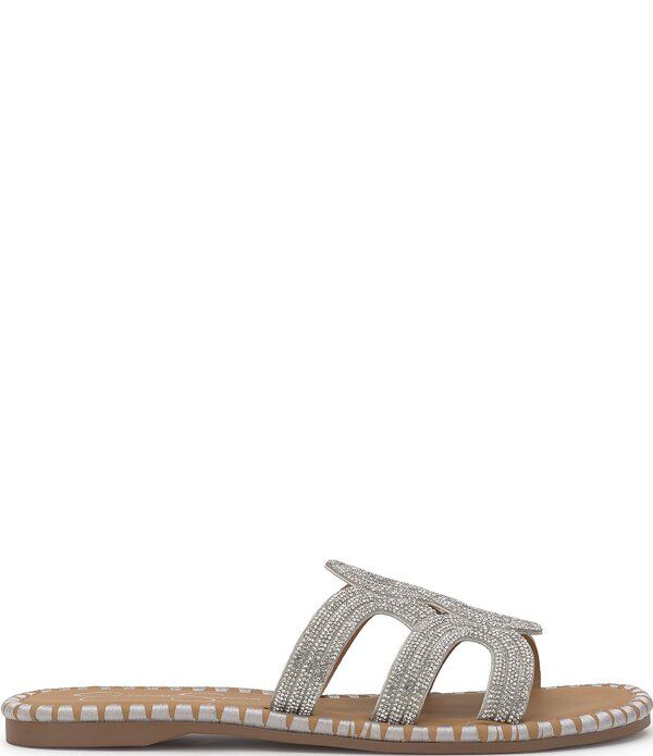 ジェシカシンプソン レディース シューズ パンプス サンダル Jessica Simpson Bria Rhinestonembellished Slide Sandalsilver シルバー