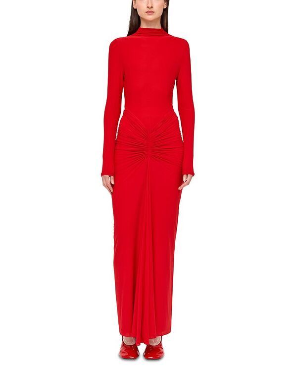 ロニーコボ レディース トップス ワンピース ギャザー Ronny Kobo Scorpio Ruched Front Dress Red レッド