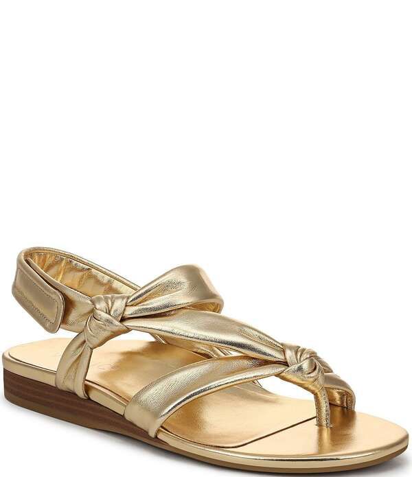 バイオニック レディース シューズ サンダル ミニ レザー Vionic Geneva Leather Thong Mini Wedge Sandals Gold ゴールド