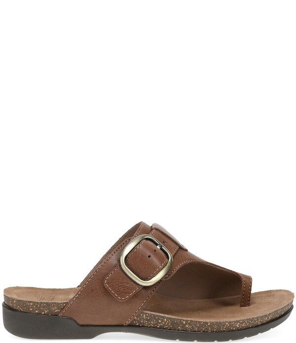 ダンスコ レディース シューズ サンダル レザー Dansko Rylee Leather Toe Loop Slide Sandals Brown ブラウン