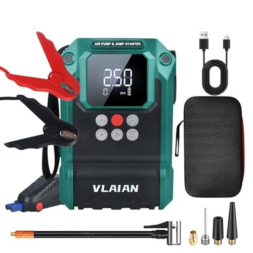 ☆新品☆TALLPOWER ジャンプスターター 電動空気入れ エンジンスターター 安全保護機能搭載 大容量16800mAh ピーク電流2000A,12V 内蔵式スーパーキャパ,最大10Lガソリン車と8Lディーゼル車に対応 電動エアポンプ 15 5e5ba6b9