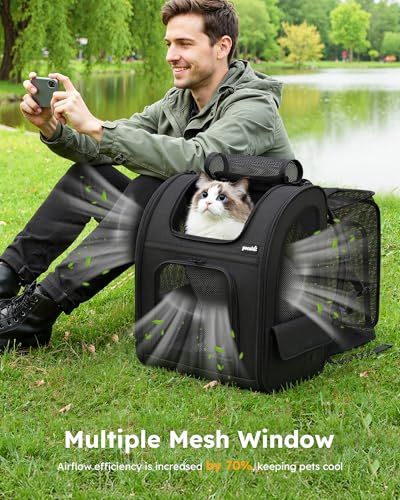 ☆新品☆Pecute 猫用 犬用 リュック ペット猫 キャリーバッグ通気性 拡張可能 2WAY 猫 キャリー リュックメッシュ窓 ペット猫 小中型犬用 バック 折り畳み お出かけ ドライブ 旅行 通院 防災 避難用 ペットキャリー ブラック 36eeae6a ☆新品☆Pecute 猫用 犬用 リュック ペット猫 キャリーバッグ通気性 拡張可能 2WAY 猫 キャリー リュックメッシュ窓 ペット猫 小中型犬用 バック 折り畳み お出かけ ドライブ 旅行 通院 防災 避難用 ペットキャリー ブラック 36eeae6a