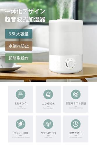 ☆新品☆加湿器 大容量 3.5L 【新改良モデル・一体化設計・UVライト除菌】 超音波式 加湿器 卓上 ダブル吹出口 おしゃれ アロマ対応 静音 上から注水 無階段ミスト調整 54時間連続運転 吹出口360°調整 空焚き防止 水漏れ防止 家庭 760c6c89 ☆新品☆加湿器 大容量 3.5L 【新改良モデル・一体化設計・UVライト除菌】 超音波式 加湿器 卓上 ダブル吹出口 おしゃれ アロマ対応 静音 上から注水 無階段ミスト調整 54時間連続運転 吹出口360°調整 空焚き防止 水漏れ防止 家庭 760c6c89