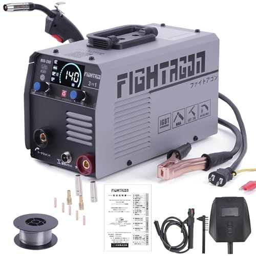 ☆新品☆[FIGHTAGON]溶接機 半自動溶接機 LED表示 防災 100V/200V兼用 最大出力140A 1台3役 ノンガスMIG?被覆アーク?LIFT TIG 50/60HZ ノンガス半自動溶接機 アーク溶接機 定格使用率60％ イン f03f520a