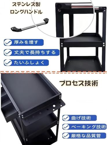 ☆新品☆三段 工具カート 耐荷重200kg ツールカート 工具ワゴン ドライバーホルダー キャスター付き DIY ガレージ 工具台車 360° 可動式 工具収納 運搬 厚み 作業 ガレージ 倉庫 修理工場用 ツールボックス日本語説明書付き キ 12bd7dca ☆新品☆三段 工具カート 耐荷重200kg ツールカート 工具ワゴン ドライバーホルダー キャスター付き DIY ガレージ 工具台車 360° 可動式 工具収納 運搬 厚み 作業 ガレージ 倉庫 修理工場用 ツールボックス日本語説明書付き キ 12bd7dca