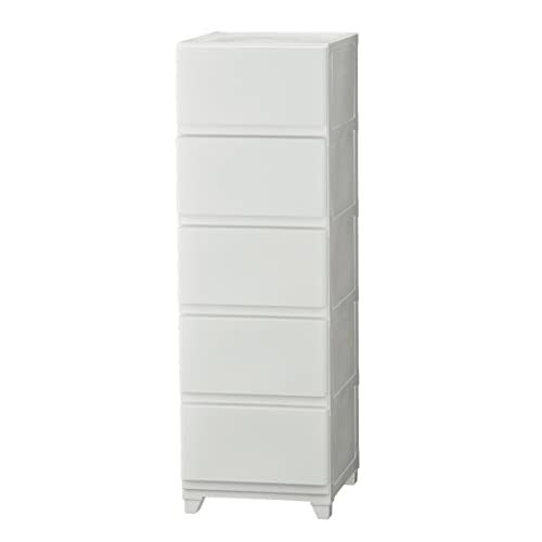 ☆新品☆JEJアステージ(JEJ Astage) 収納チェスト 壁付デコニーシーヴォ 5段 ホワイト 日本製 収納ボックス 衣類 タンス 9d618a2a