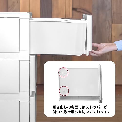 ☆新品☆JEJアステージ(JEJ Astage) 収納チェスト 壁付デコニーシーヴォ 5段 ホワイト 日本製 収納ボックス 衣類 タンス 9d618a2a