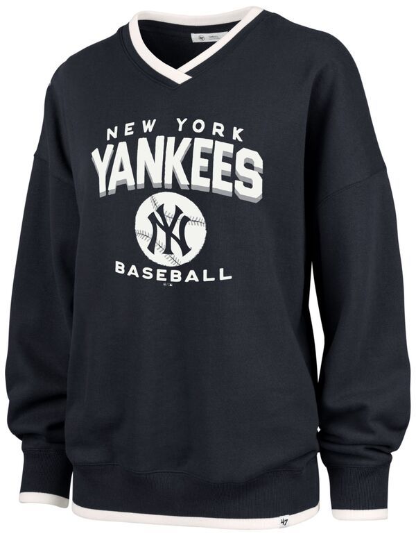 フォーティーセブン レディース アウター パーカー・スウェット クルーネック シャツ 47 Womens New York Yankees Blue Wax Pack Eighties Crewneck Sweatshirt NoColor ブルー