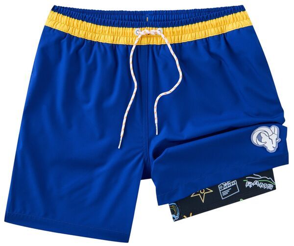 チャビーズ メンズ 水着 ハーフパンツ・ショーツ Chubbies Adult Los Angeles Rams Classic Dark Blue 55 Lined Swim Trunks NoColor ブルー