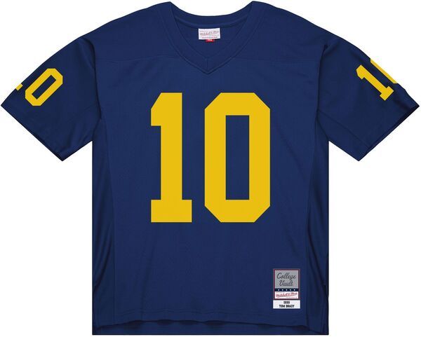 ミッチェルネス メンズ トップス シャツ ジャージー Mitchell Ness Mens 1999 Michigan Wolverines Tom Brady 10 Navy Legacy Jersey NoColor ネイビー