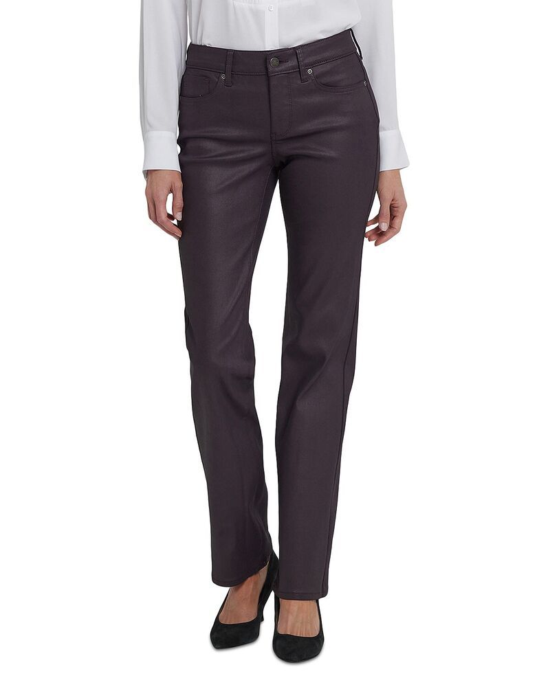 エヌワイディージェイ レディース ボトムス デニムパンツ コート ジーンズ NYDJ Marilyn Coated High Rise Straight Jeans Fig Coated