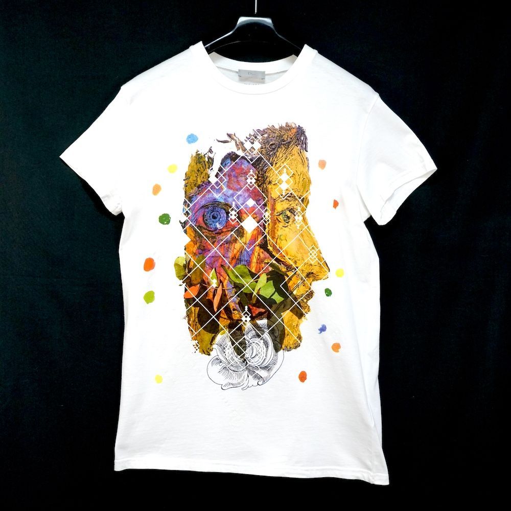 DIOR HOMME ディオールオム グラフィック コットン Tシャツ ホワイト XSサイズ 333J660I9211