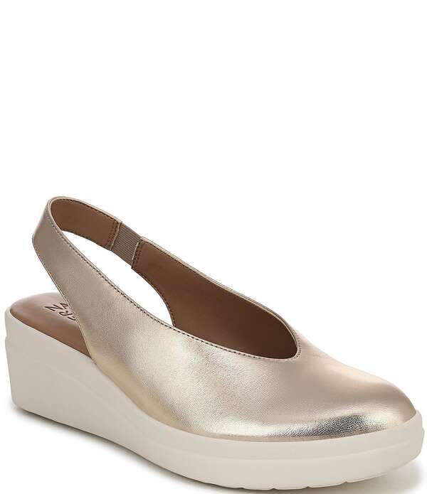 ナチュライザー レディース シューズ サンダル レザー Naturalizer Sutton Leather Slingback Wedge Pumps Light Champagne シャンパン