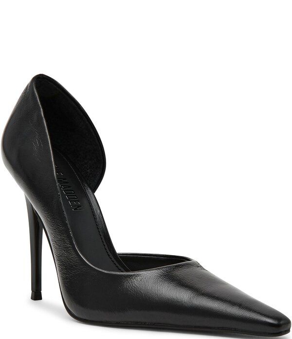 スティーブ マデン レディース シューズ ヒール レザー Steve Madden Elegant Leather dOrsay Stiletto Pumps Black ブラック