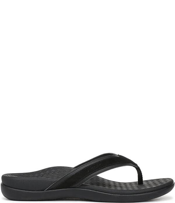 バイオニック レディース シューズ サンダル スエード Vionic Tide 20 Suede Thong Sandals Black ブラック