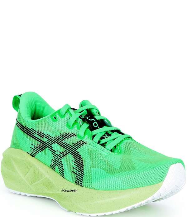 アシックス レディース シューズ スニーカー ASICS Womens Novablast 5 Ekiden Reflective Running Shoes Vital GreenBlack ブラック