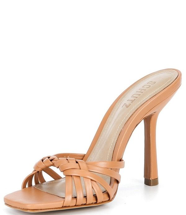 シュッツ レディース シューズ サンダル レザー ヒール Schutz Tara Leather Dress Higheel Slide Sandals Earth Clay シュッツ レディース シューズ サンダル レザー ヒール Schutz Tara Leather Dress Higheel Slide Sandals Earth Clay