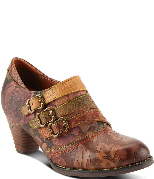 ラリティステ レディース シューズ ブーツ・レインブーツ フラワー柄 プリント フラワー グラフィック LARTISTE Graphic Hand Painted Floral Print Buckled Hardware Strapshooties Brow