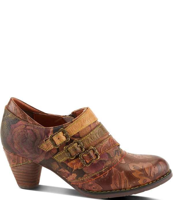 ラリティステ レディース シューズ ブーツ・レインブーツ フラワー柄 プリント フラワー グラフィック LARTISTE Graphic Hand Painted Floral Print Buckled Hardware Strapshooties Brow