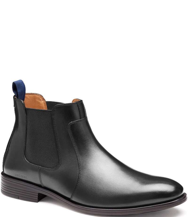 ジョンストンアンドマーフィー メンズ シューズ ブーツ・レインブーツ チェルシーブーツ チェルシー ブーツ レザー Johnston Murphy Mens Reeve Leather Chelsea Boots Black ブラック 29,770円