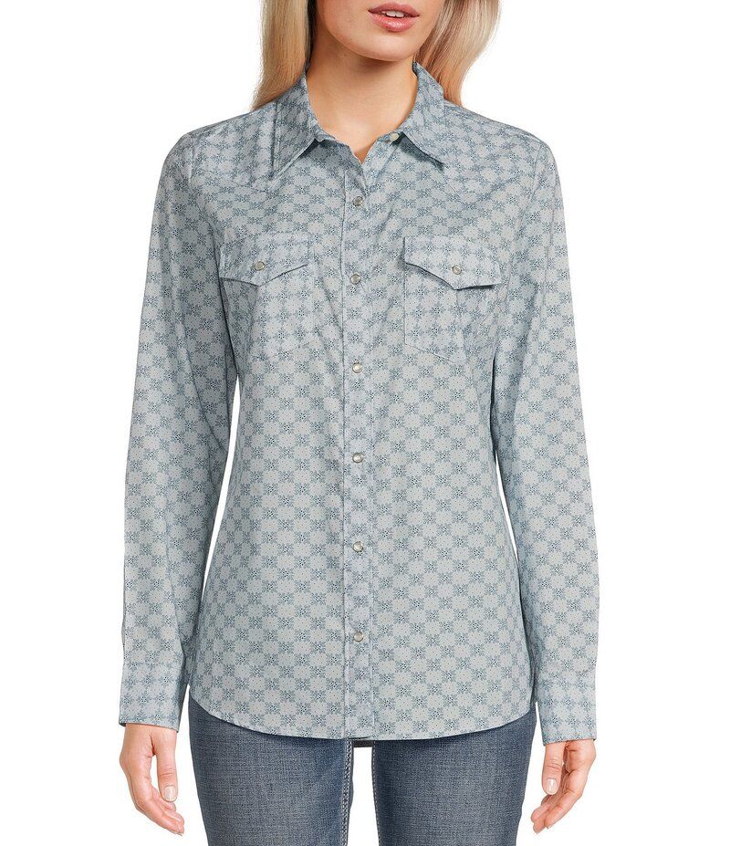 ラングラー レディース トップス シャツ WranglerR Long Sleeve Plaid Pattern Western Shirt Multi マルチカラー