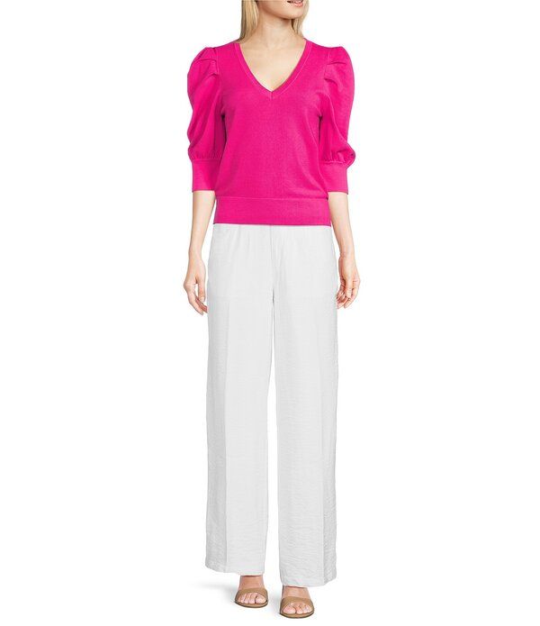 ダナキャラン レディース ボトムス カジュアルパンツ ストレート DKNY by Donna Karan Crinkle Dressing Straight Leg Pant White ホワイト ダナキャラン レディース ボトムス カジュアルパンツ ストレート DKNY by Donna Karan Crinkle Dressing Straight Leg Pant White ホワイト