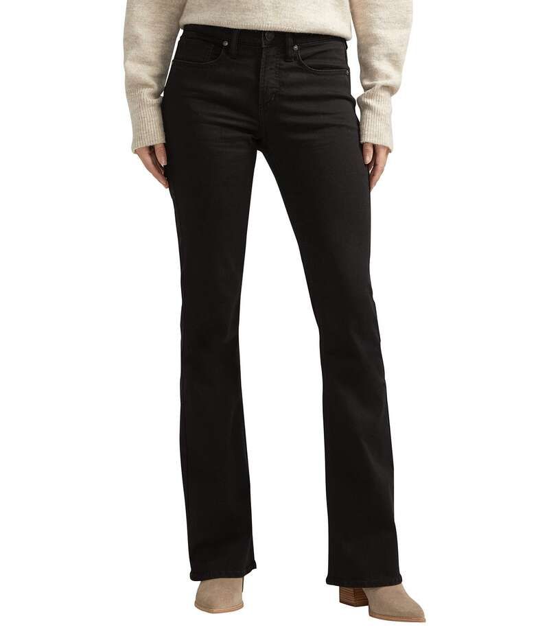 シルバー ジーンズ レディース ボトムス デニムパンツ ストレート Silver Jeans Co Super Stretch Curvy Fit Straight Leg Jeans Black ブラック