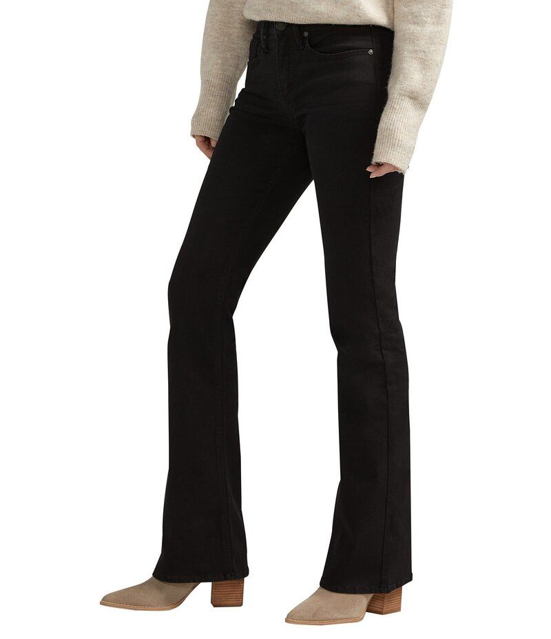 シルバー ジーンズ レディース ボトムス デニムパンツ ストレート Silver Jeans Co Super Stretch Curvy Fit Straight Leg Jeans Black ブラック
