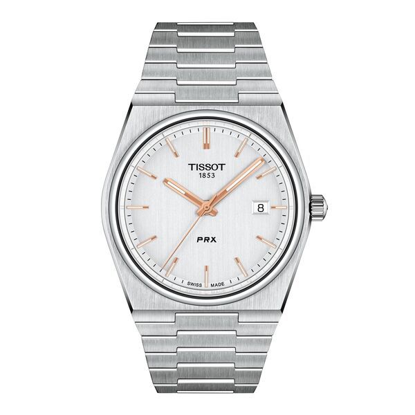 ティソット メンズ アクセサリー 腕時計 Tissot PRX Quartz 40mm Watch SilverSteel シルバー