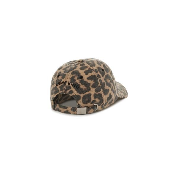 アニービン レディース アクセサリー 帽子 キャップ Anine Bing Jeremy Baseball Cap Leopard アニマル