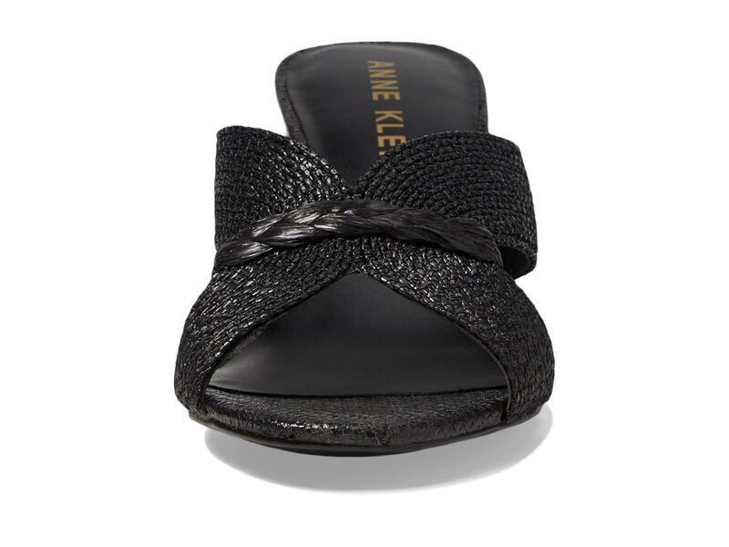 アンクライン レディース シューズ サンダル Anne Klein Aubrie Black Raffia ブラック