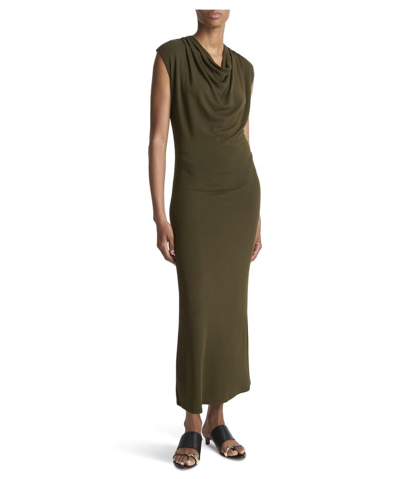 ヴィンス レディース トップス ワンピース ドレープ キャップ Vince Cap Sleeve Draped Cowl Neck Dress Verde 31,720円