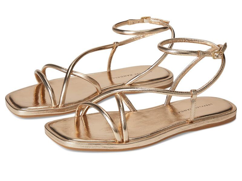 ロフラー ランダル レディース シューズ サンダル アンクル Loeffler Randall Noor Strappy Ankle Wrap Flat Sandals Champagne シャンパン