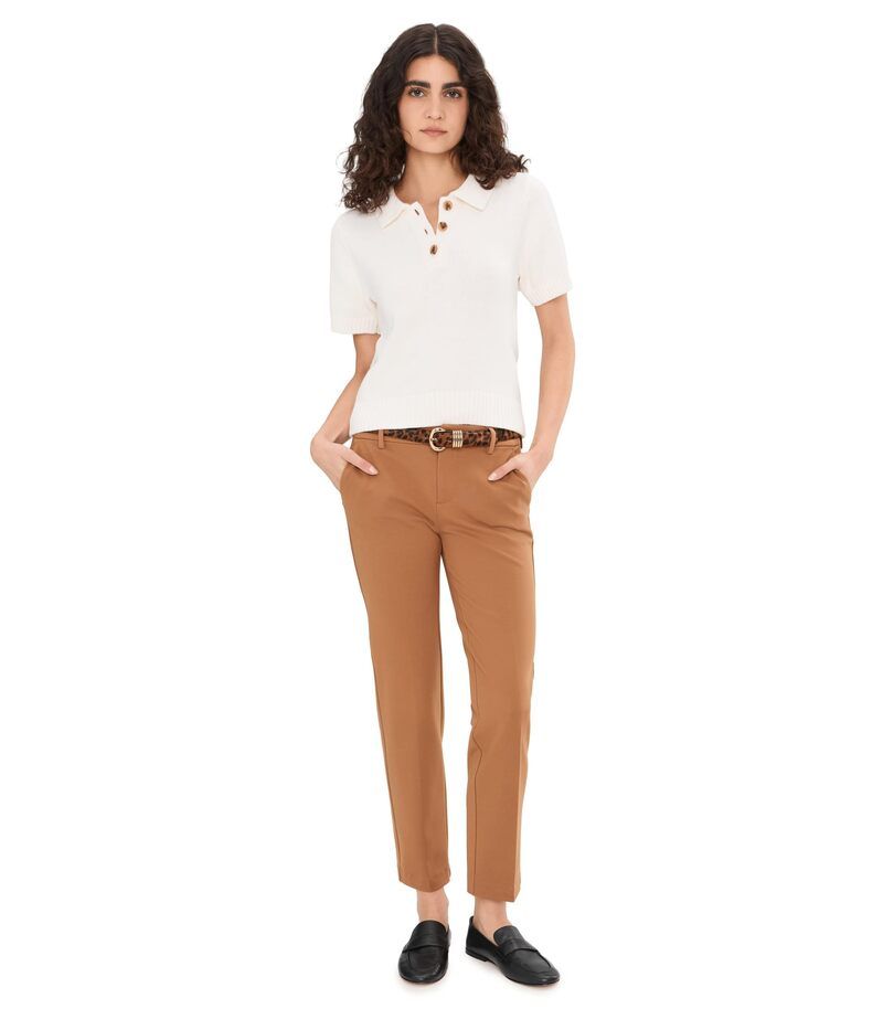 リヴァプール ロサンゼルス レディース ボトムス カジュアルパンツ ニット Liverpoolos Angeles Kelsey Slim Leg Trousers in Super Stretch Ponte Knit Rich Camel キャメル