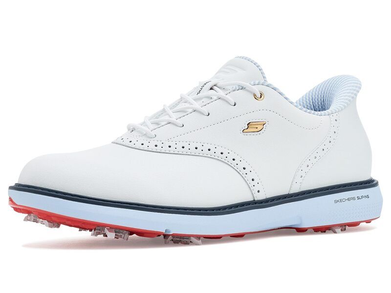 スケッチャーズ メンズ シューズ スニーカー Skechers GOLF Prestige SlipIn ArchFit Spiked Golf Shoe WhiteNavyRed ホワイト