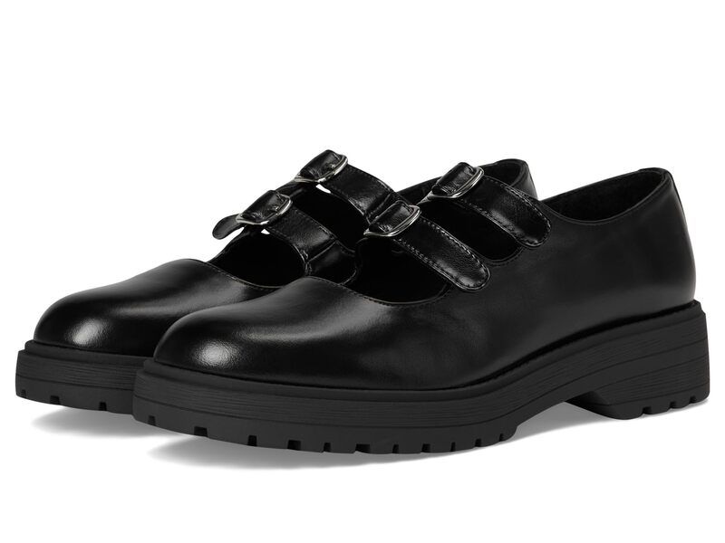 スティーブ マデン レディース シューズ サンダル Steve Madden Alba Black Leather ブラック