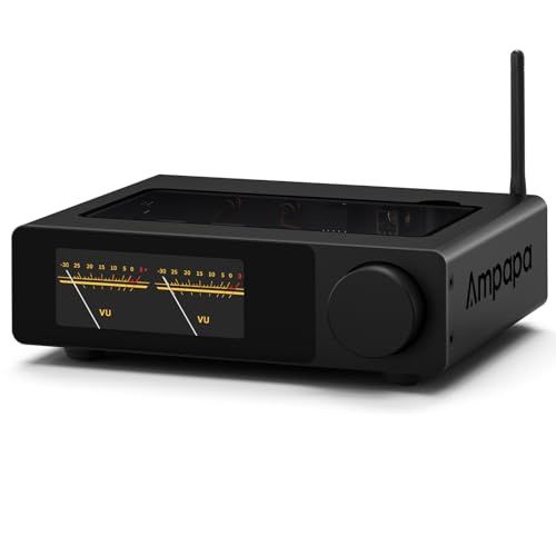 【新品】2チャンネル Bluetooth アンプ: HiFi 300W x2 ステレオアンプ with BT 5.2 | HPF | デジタルVUメーター | SUBプリアウト | TRSバランス入力 | トーンコントロール & リモコン f 34205bbf