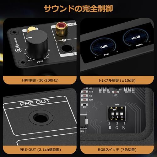 【新品】2チャンネル Bluetooth アンプ: HiFi 300W x2 ステレオアンプ with BT 5.2 | HPF | デジタルVUメーター | SUBプリアウト | TRSバランス入力 | トーンコントロール & リモコン f 34205bbf 【新品】2チャンネル Bluetooth アンプ: HiFi 300W x2 ステレオアンプ with BT 5.2 | HPF | デジタルVUメーター | SUBプリアウト | TRSバランス入力 | トーンコントロール & リモコン f 34205bbf