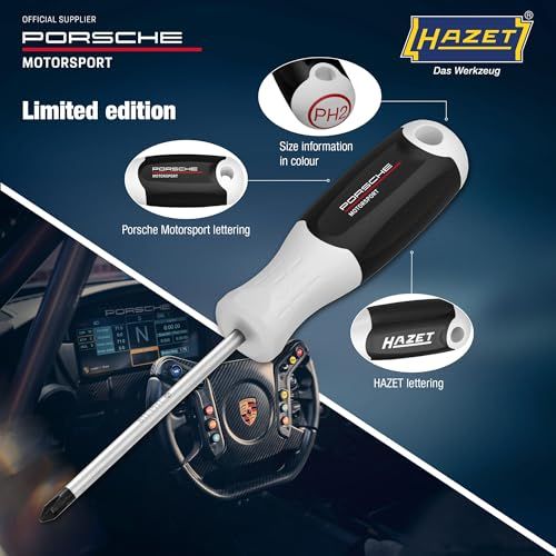 【新品】HAZET(ハゼット) ドライバーセット6本組 プラス・マイナス 3コンポーネントグリップ 整備工具 メンテナンス DIY 作業工具 滑り止め付き 精密作業 人間工学設計 【日本正規輸入品】 811/6-PD 7fc2d826