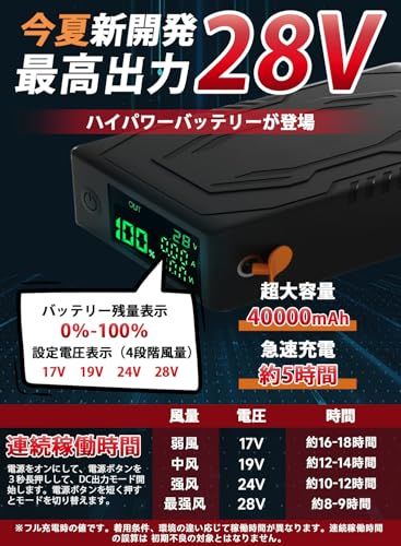 【新品】空調作業服 ファンバッテリーセット【2025最新&40000mAh大容量&28V暴風】日本製ブラシレスモーター 4段階風力調節 ファ ン付きベスト用 バッテリーセット LCD表示 超長時間稼働 PSE認証済み 空調ファン 熱中症対策 3806ee38 【新品】空調作業服 ファンバッテリーセット【2025最新&40000mAh大容量&28V暴風】日本製ブラシレスモーター 4段階風力調節 ファ ン付きベスト用 バッテリーセット LCD表示 超長時間稼働 PSE認証済み 空調ファン 熱中症対策 3806ee38