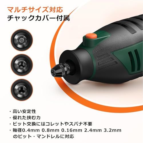 【新品】DEPSTECH ミニルーター 40000RPM高速回転 128点アクセサリー 電動リューター 6段変速 ハンドルーター シールドアタッチメント フレキシブルシャフト 木工/彫刻/穴あけ/研磨/切断/切削/つや出し/マニキュア/汚れ落 a9aeaa5a